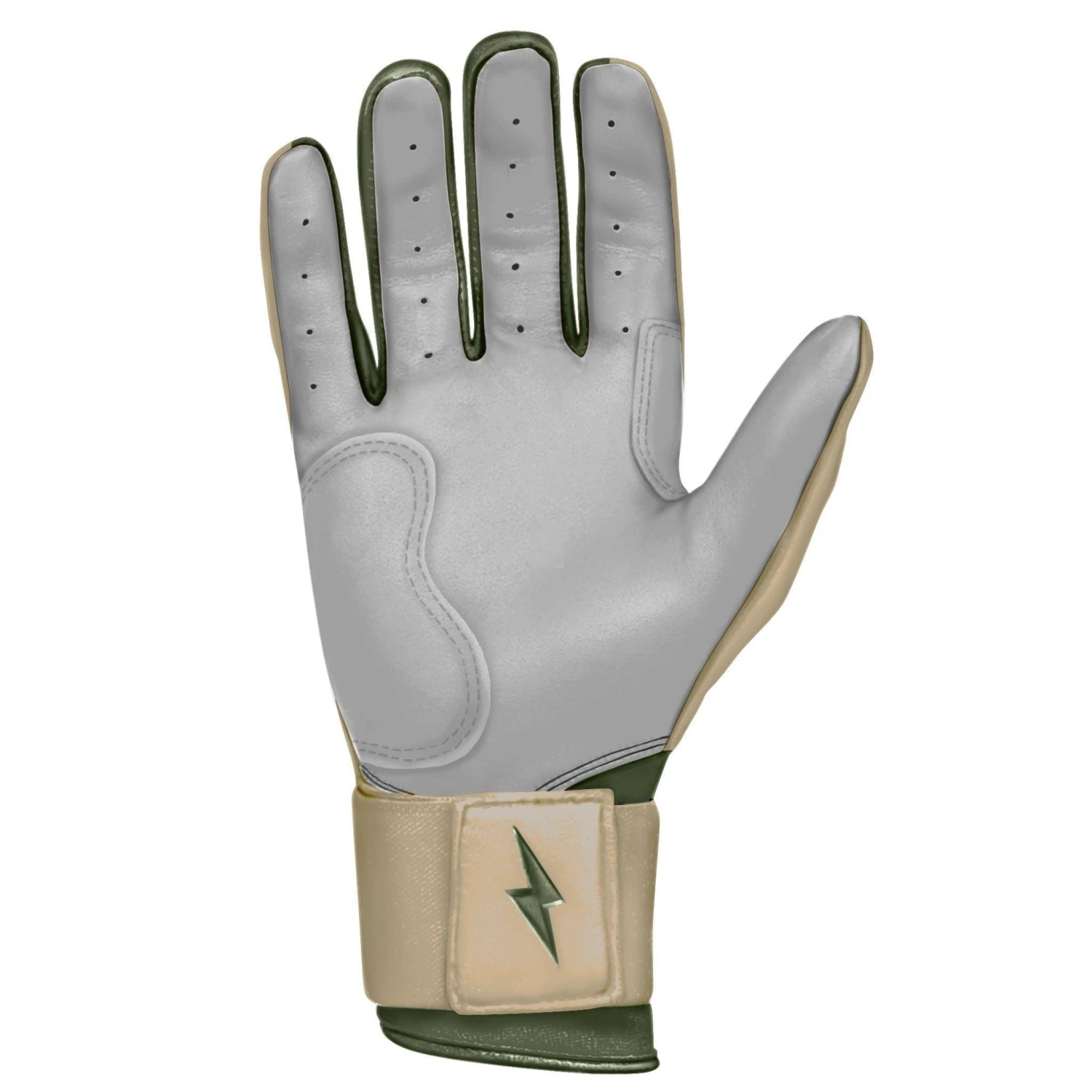 Bruce Bolt Premium Pro Military Series Long Cuff Batting Gloves: Beige - Image 4