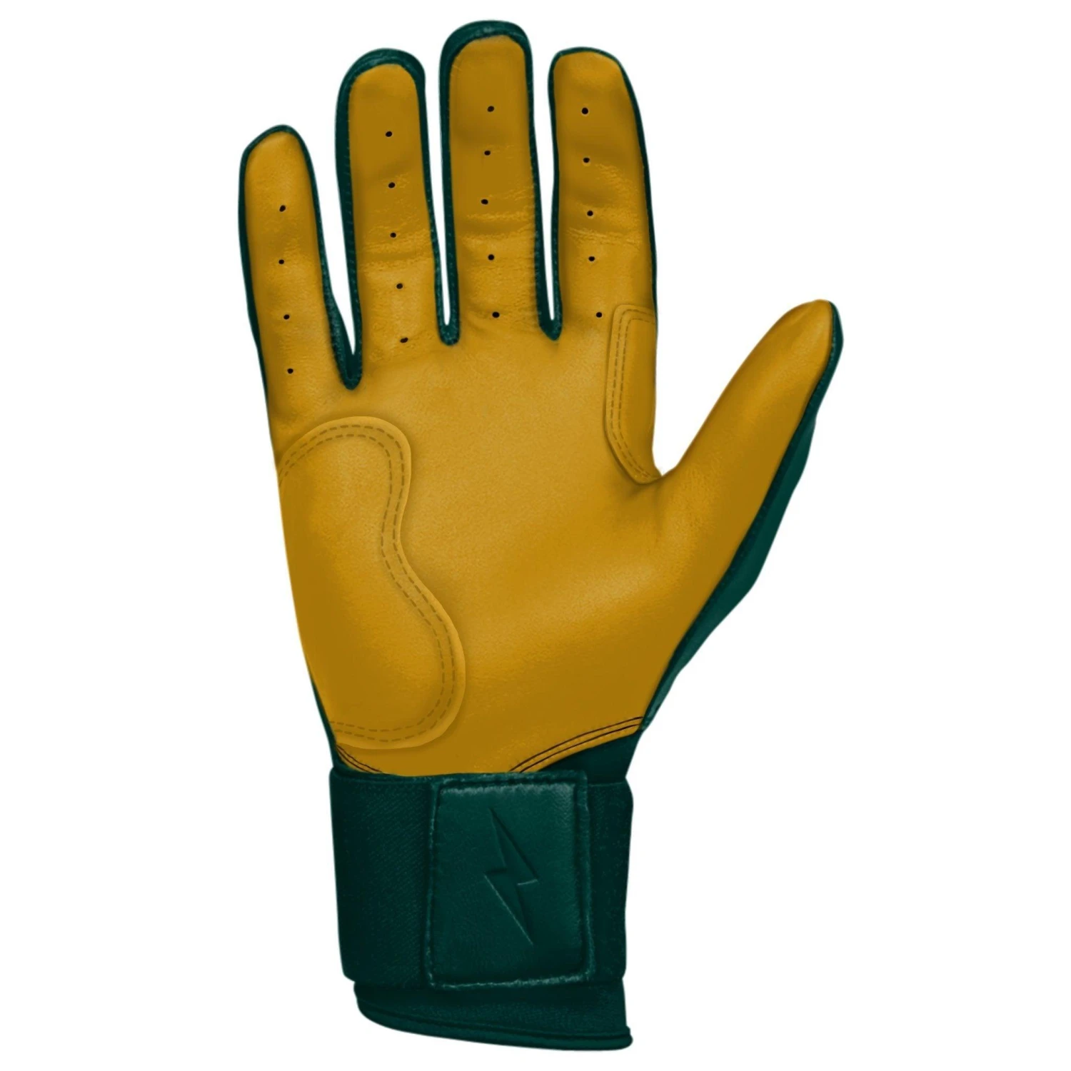 Bruce Bolt PREMIUM PRO Long Cuff Batting Gloves: Green - Image 4