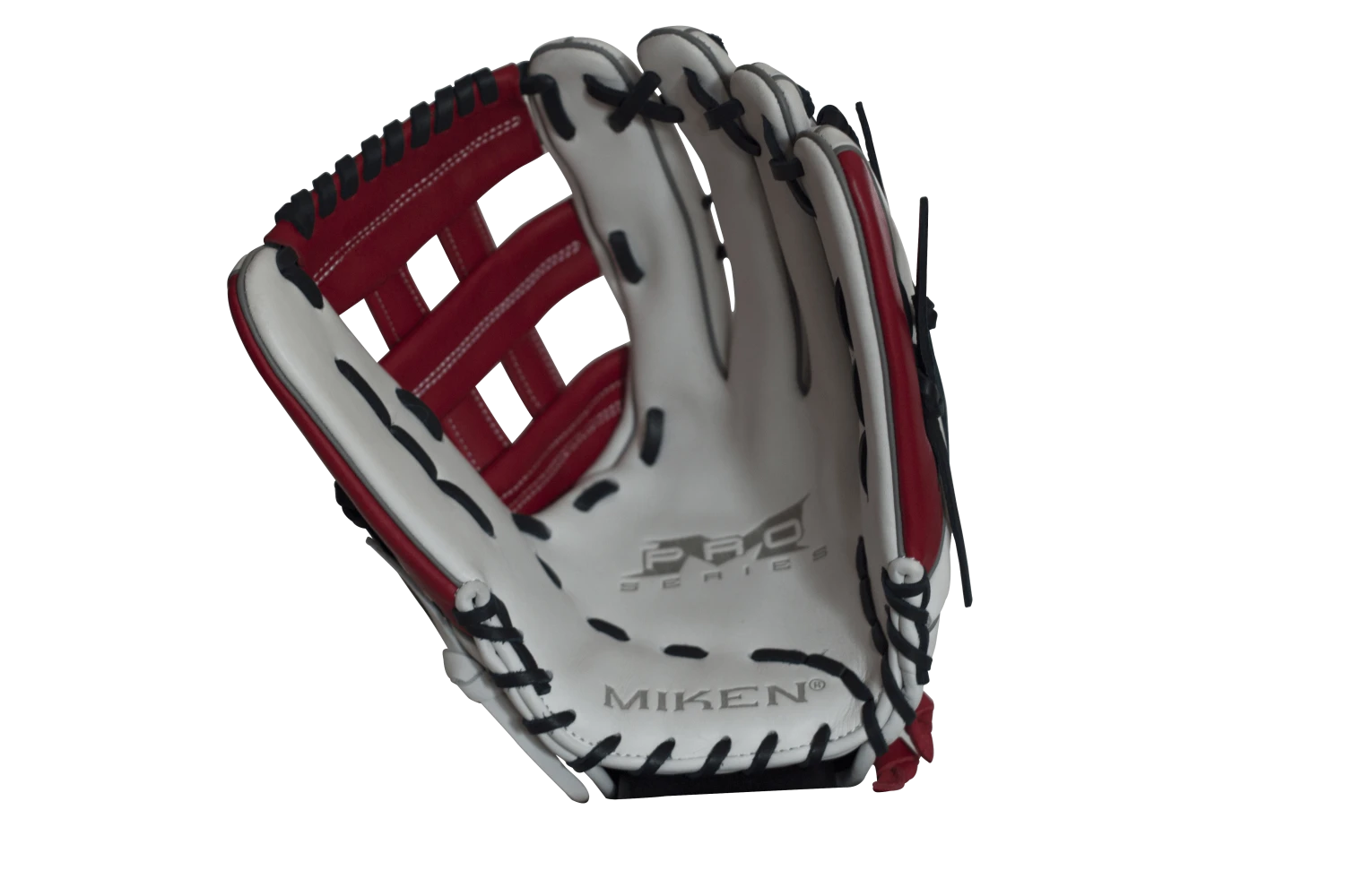 Miken Pro Series 14β³ Slow Pitch Fielding Glove β White/Scarlet/Navy: PRO140WSN - Image 4
