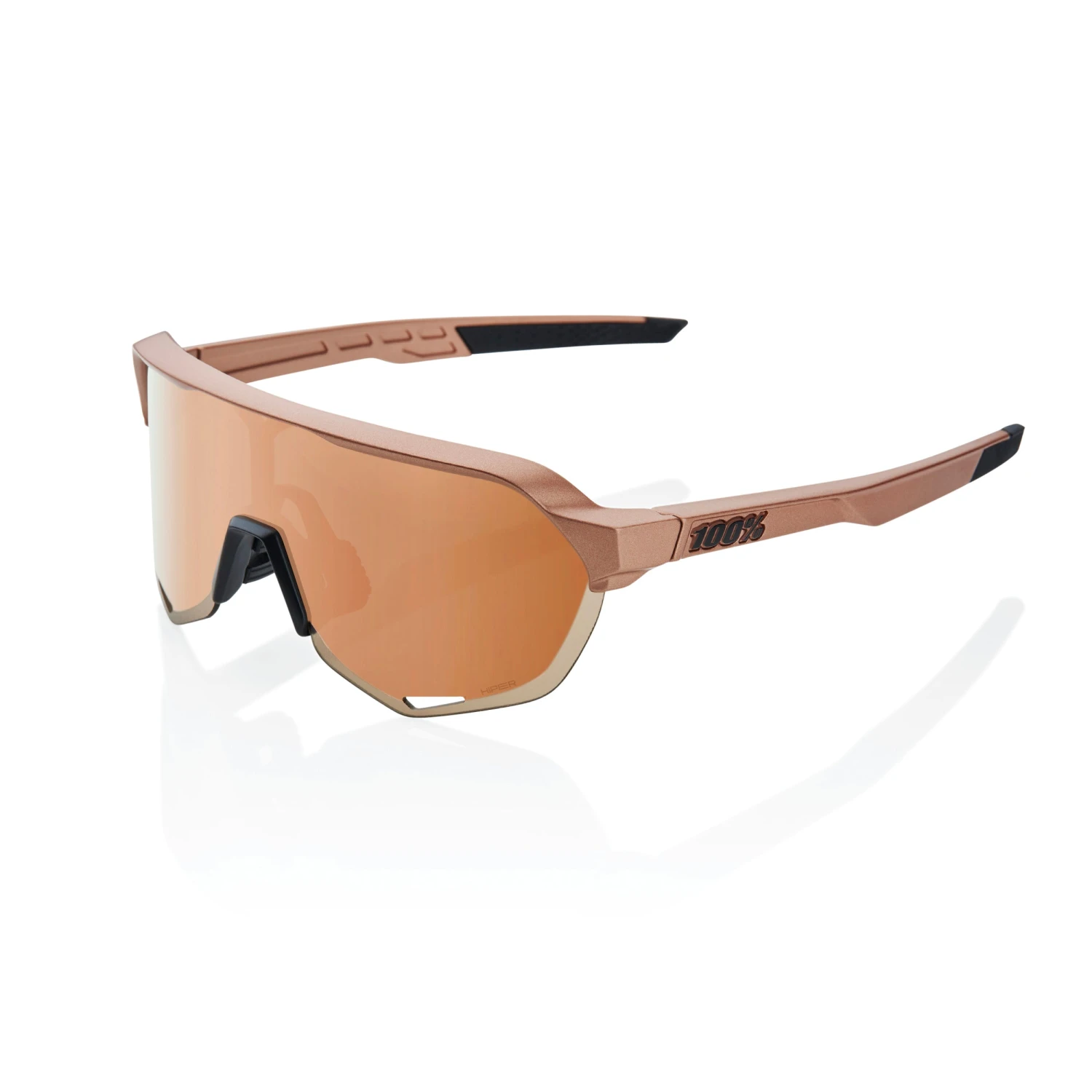 100% S2 Sunglasses Matte Copper Chromium - HiPER Copper Mirror Lens