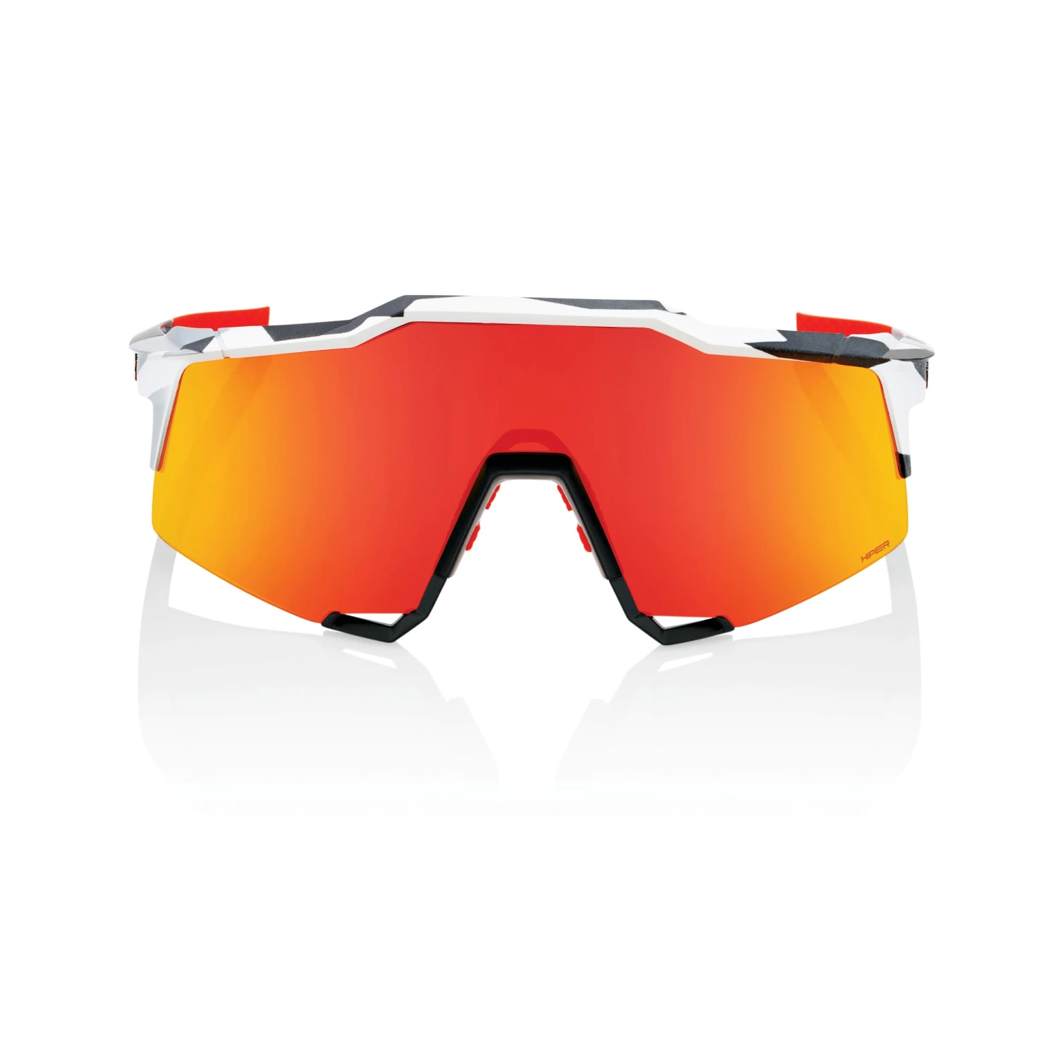 100% SPEEDCRAFT Sunglasses Soft Tact Grey Camo - HiPER Red Multilayer Mirror Lens - Image 2