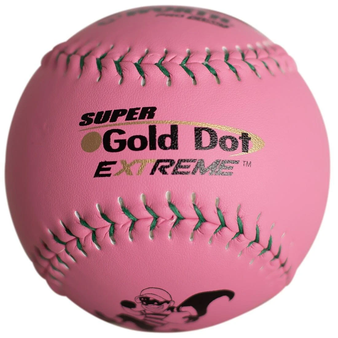 Worth Pink 12" ISA Super Gold Dot 44/400 Slowpitch Softballs (Dozen): WIS12CP