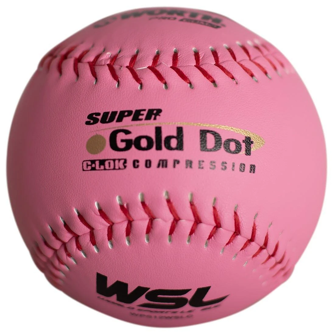 Worth Pink 12" WSL Super Green Dot 47/400 Slowpitch Softballs (Dozen): WPS12WSLC