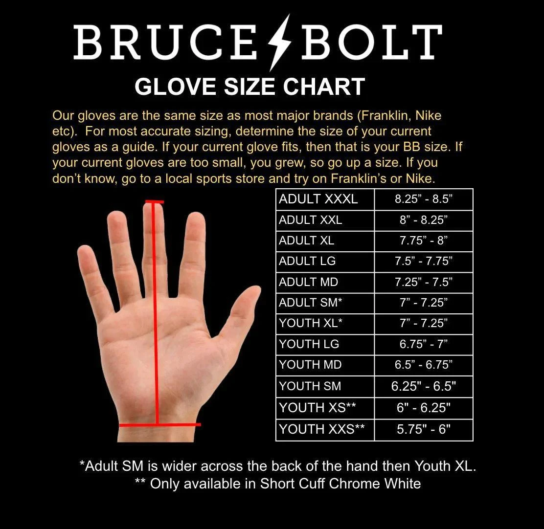 Bruce Bolt PREMIUM PRO Long Cuff Batting Gloves: Maroon - Image 4