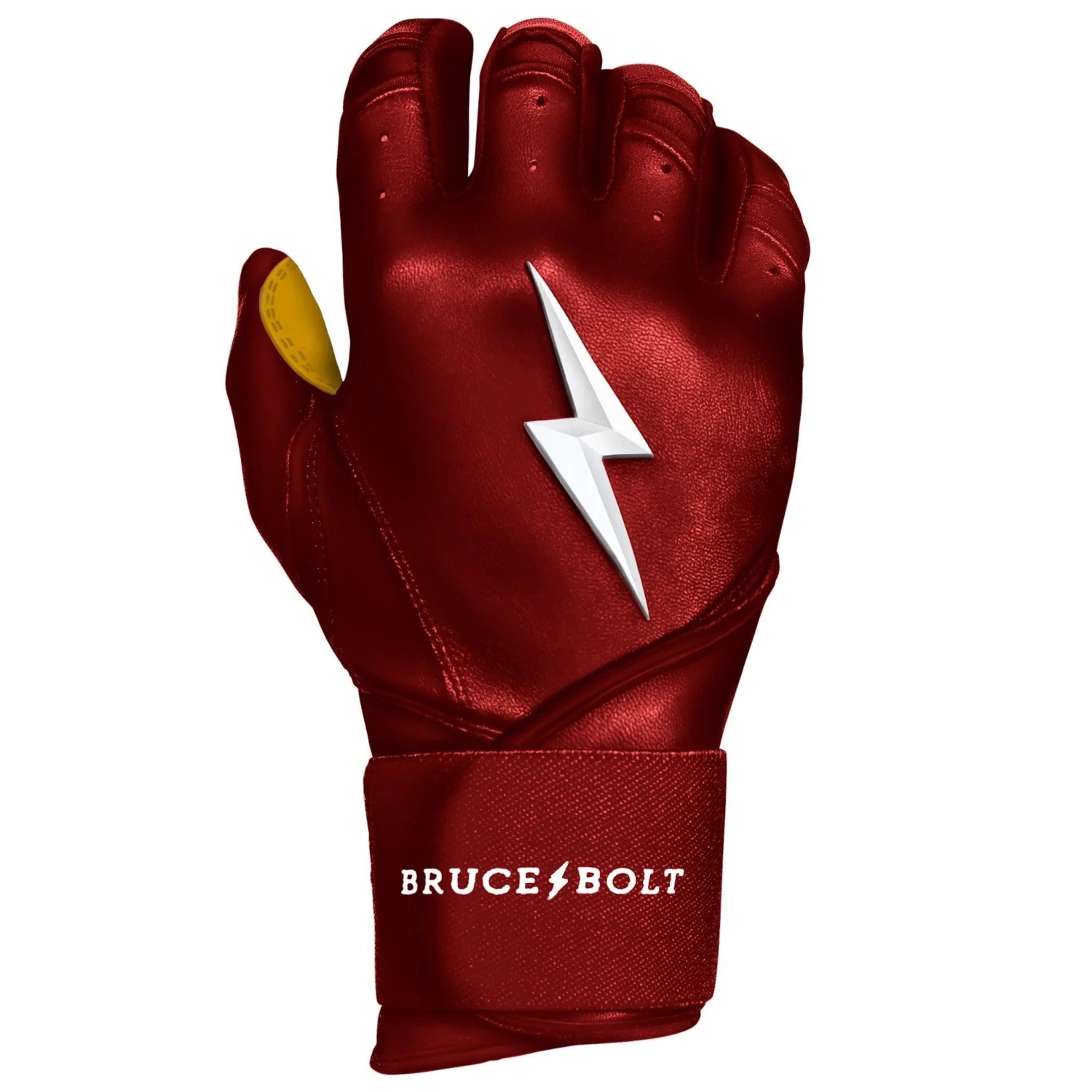 Bruce Bolt PREMIUM PRO Long Cuff Batting Gloves: Maroon - Image 2