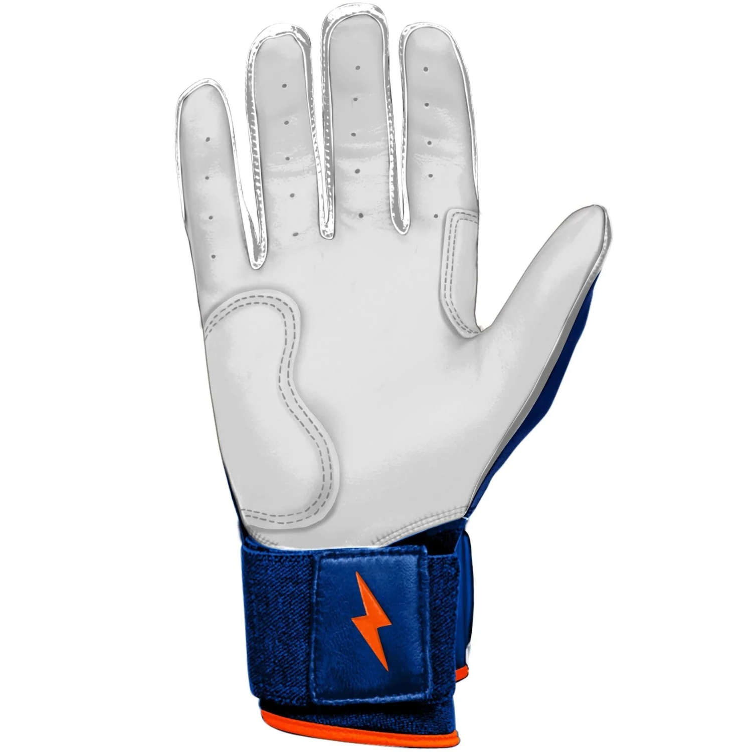 Bruce Bolt PREMIUM PRO NIMMO Long Cuff Batting Gloves: Mets Blue - Image 6